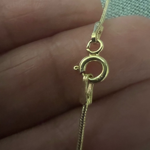 Gold Vermeil Starfish CZ Pendant w Rope GF Chain - Picture 5 of 7